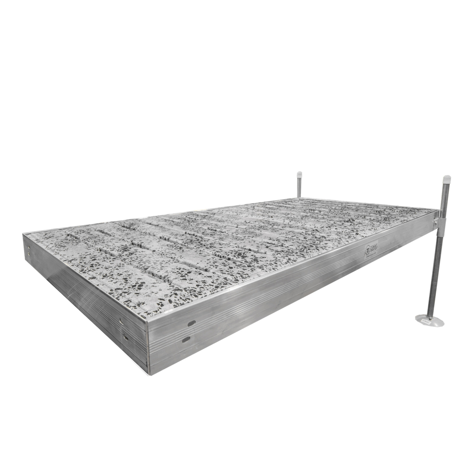 Tommy Docks Terrazzo Dock Extension - 8ft., Aluminum Frame, 48in. x 48in., Weatherproof, Model# TDSADT-40009